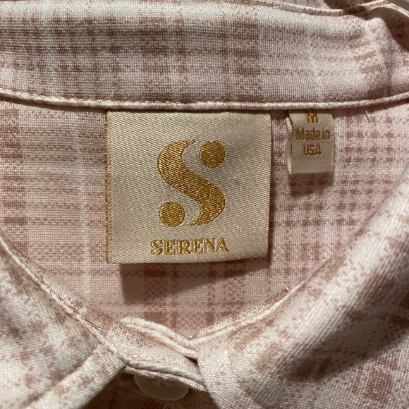 S by Serena Button down dress in light pink and cream - Picture 3 of 4